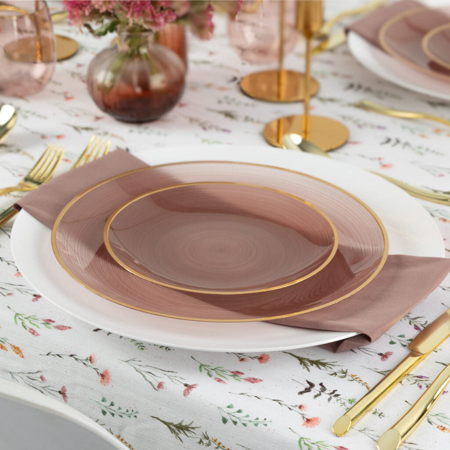 Crystal Design Combo Plates 7" & 10" - 32 Count - Rose