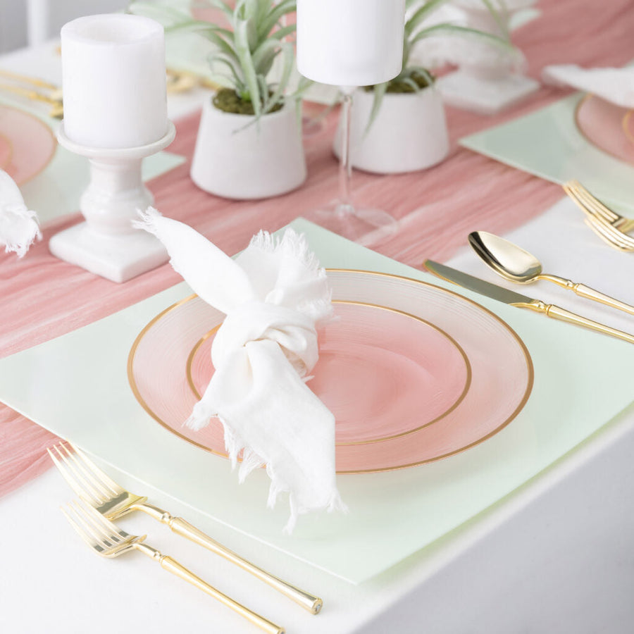 Crystal Design Combo Plates 7" & 10" - 32 Count - Pink