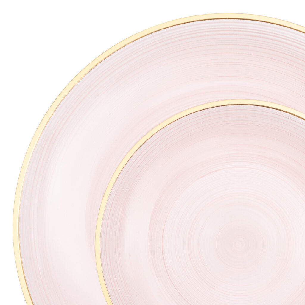 Crystal Design Combo Plates 7" & 10" - 32 Count - Pink#Color_Pink#Size_7" & 10" Combo - 32 Count