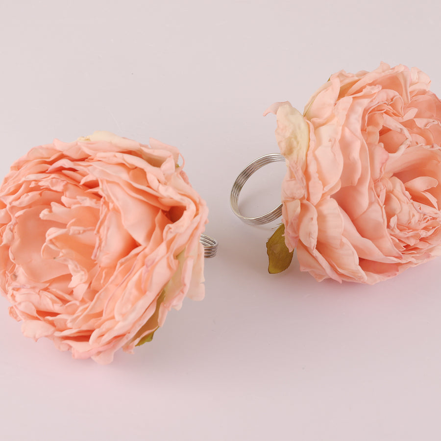 Pink Flower Napkin Rings - The Closeout Connection