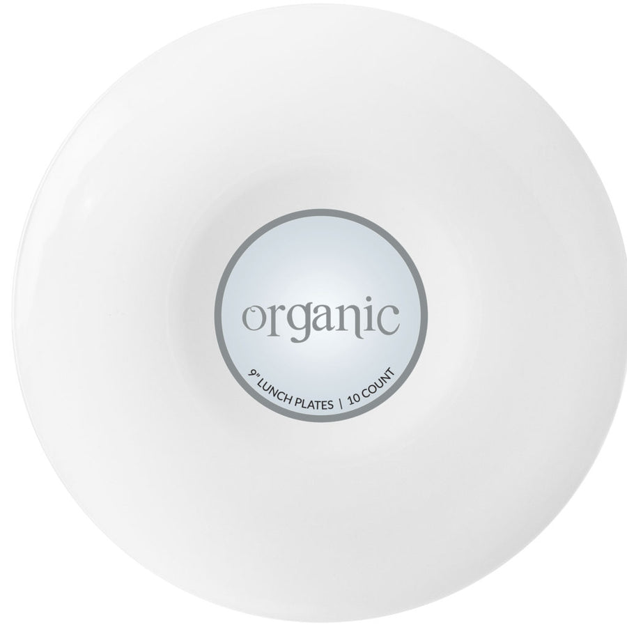 Organic Collection White Plates - The Closeout Connection