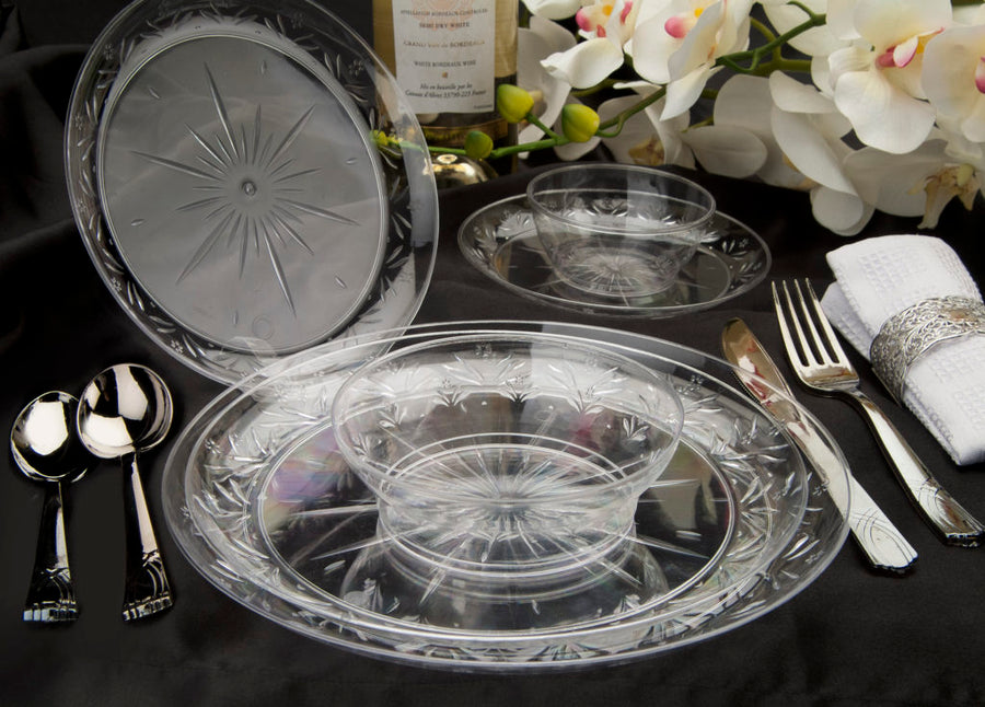 Clear Plastic Plates - 240 Count - The Closeout Connection