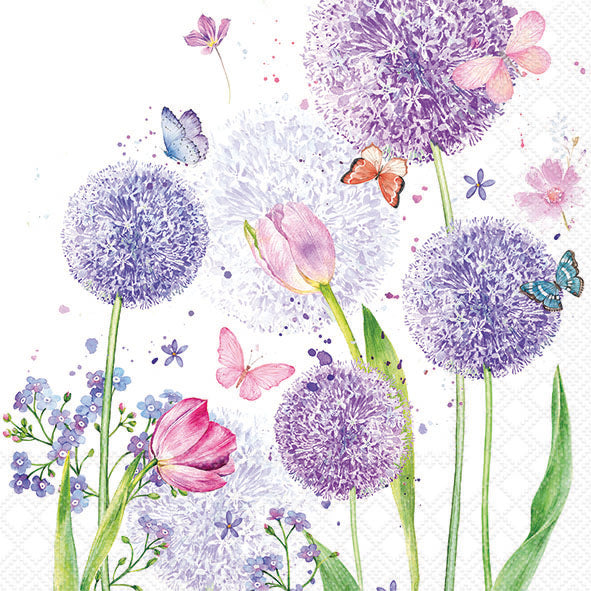 Flower Beauty Lunch Napkin - 20 Count