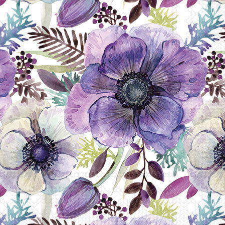 Purple Dream Cocktail Napkin - 20 Count - The Closeout Connection