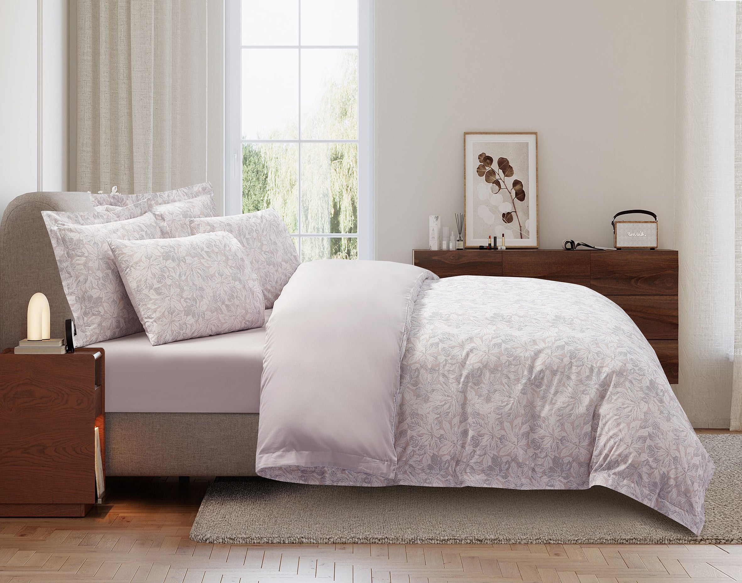Rose Mist 8 Piece Bedding Set side view