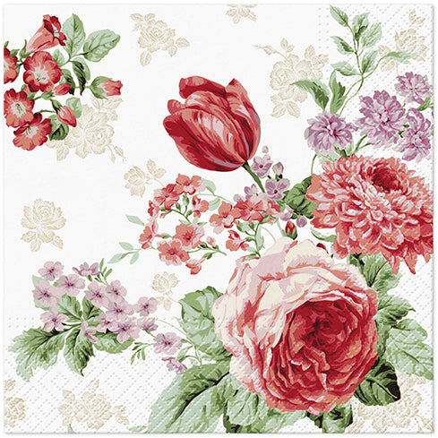 Mysterious Roses Lunch Napkin - 20 Count