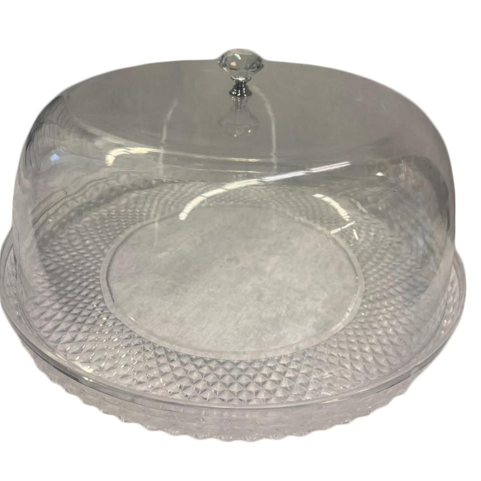 Lucite Round Cake Tray