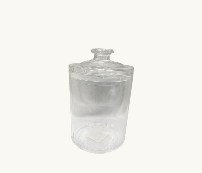 Round Lucite Container with Lid