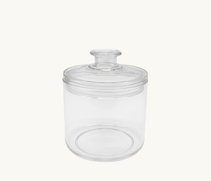 Round Lucite Container with Lid