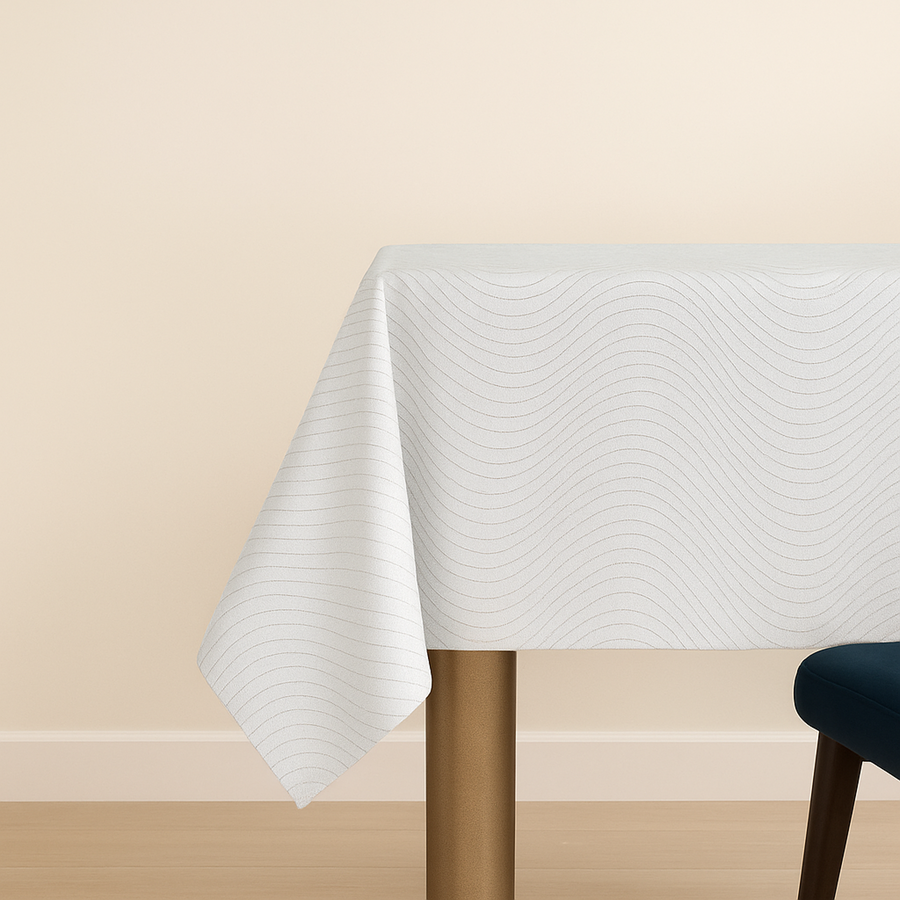 Saratoga Silver Tablecloth - The Closeout Connection