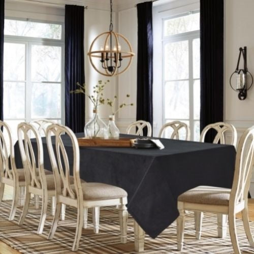 Santa Monica Black Velvet Tablecloth - The Closeout Connection