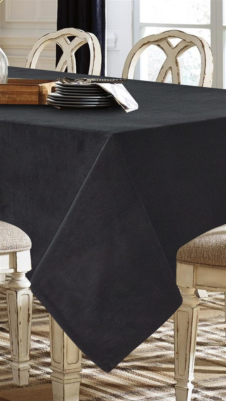 Santa Monica Black Velvet Tablecloth - The Closeout Connection