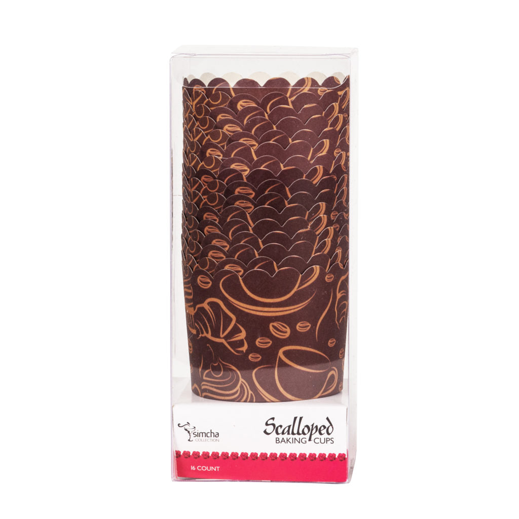 Scalloped coffee Large Baking Cup - 16 Count