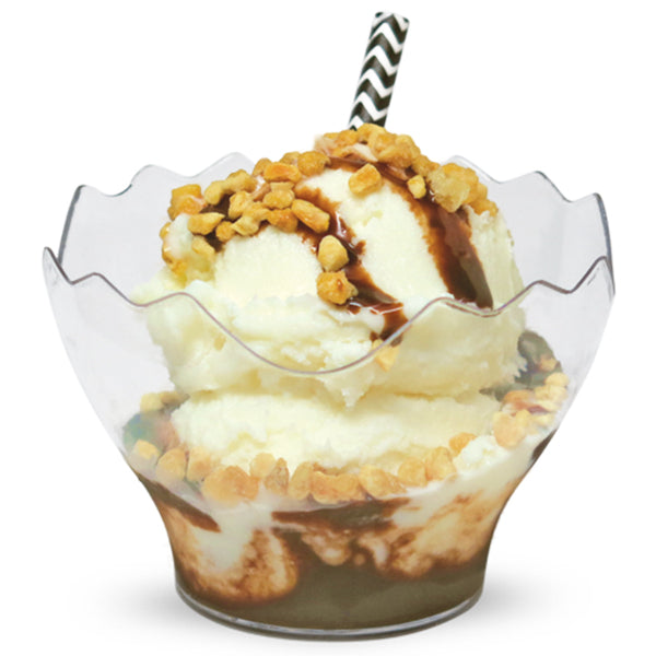 Mini Scalloped Edge Plastic Dessert Cups