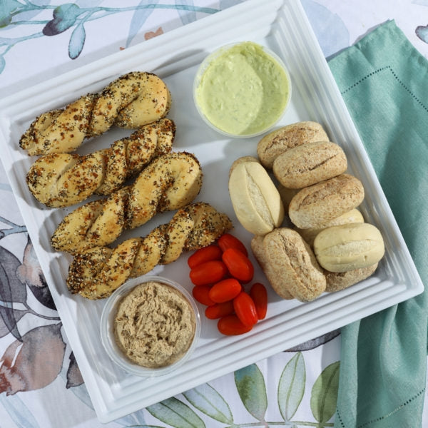 Beveled Serving Tray White 16" x 16" - The Closeout Connection