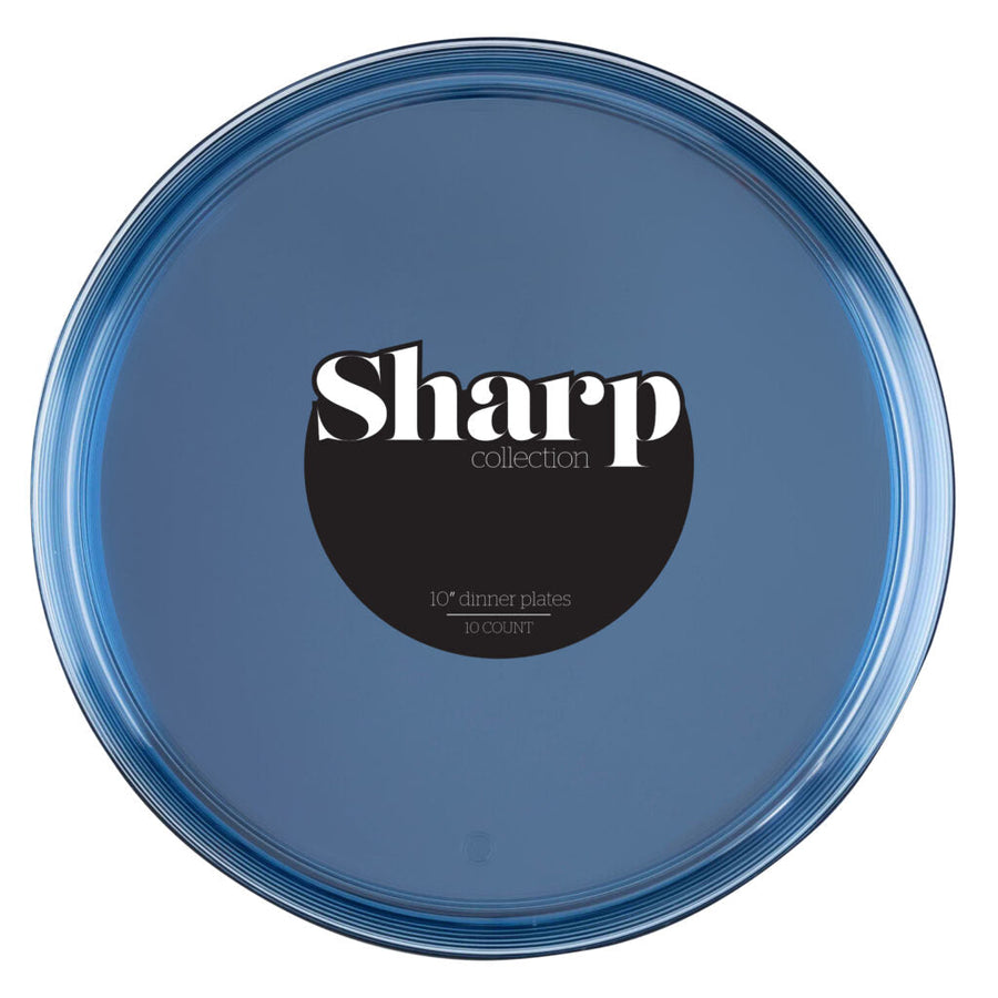 Sharp Plates - 10 Count - Blue
