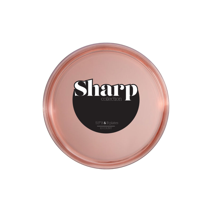 Sharp Rose Transparent Plates - The Closeout Connection