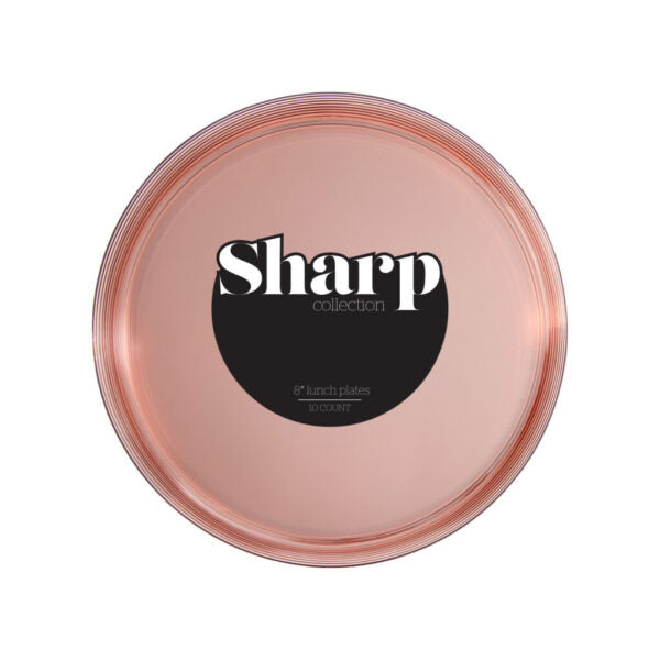Sharp Rose Transparent Plates - The Closeout Connection