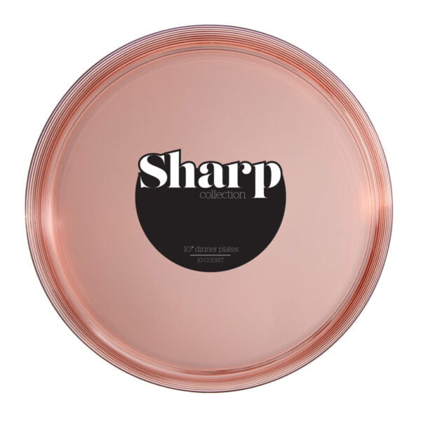 Sharp Rose Transparent Plates - The Closeout Connection