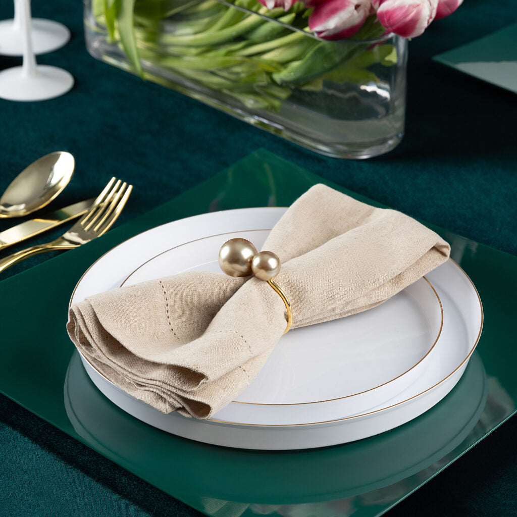 Sharp Plates - 10 Count - White-Gold#Color_White-Gold