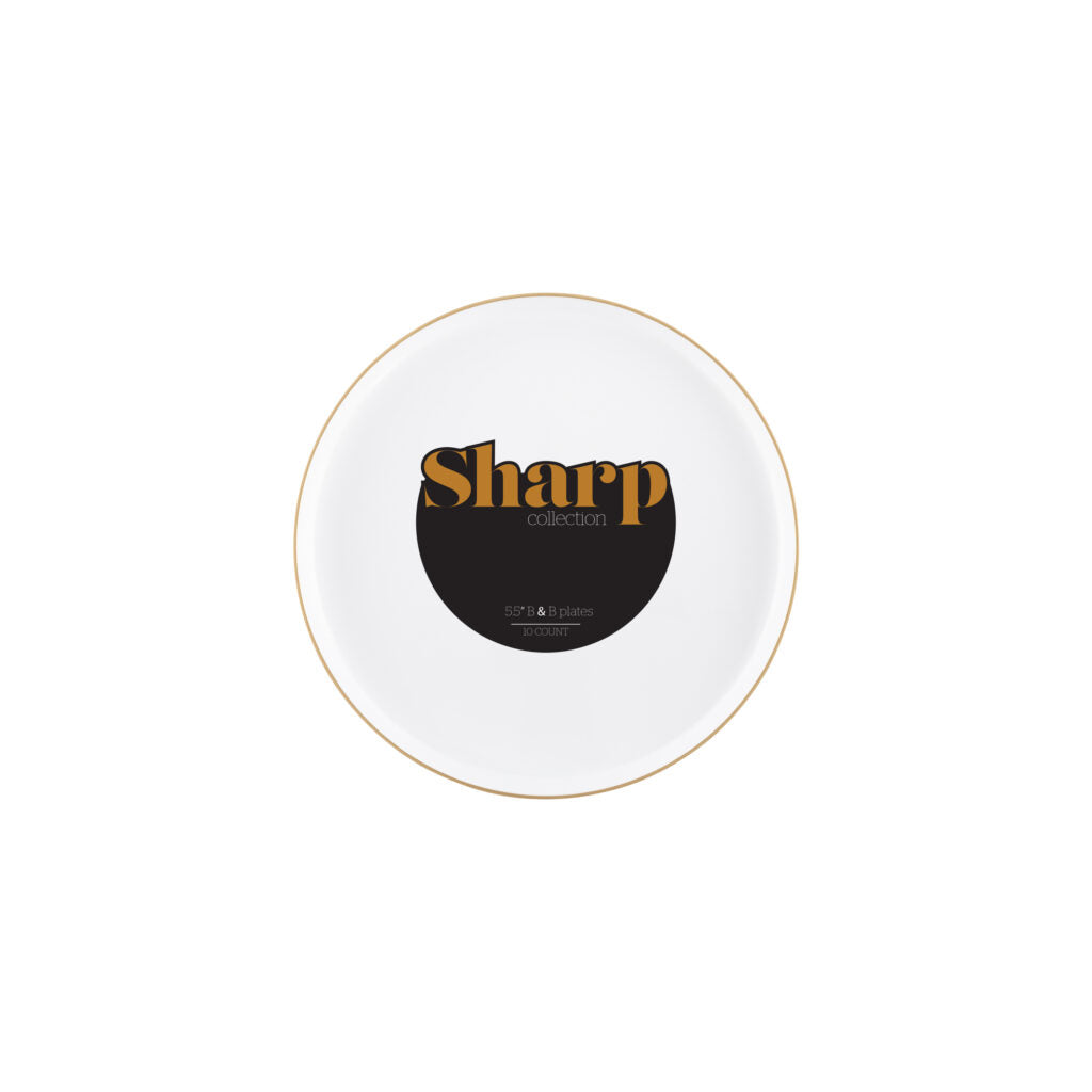Sharp Plates - 10 Count - White-Gold#Color_White-Gold