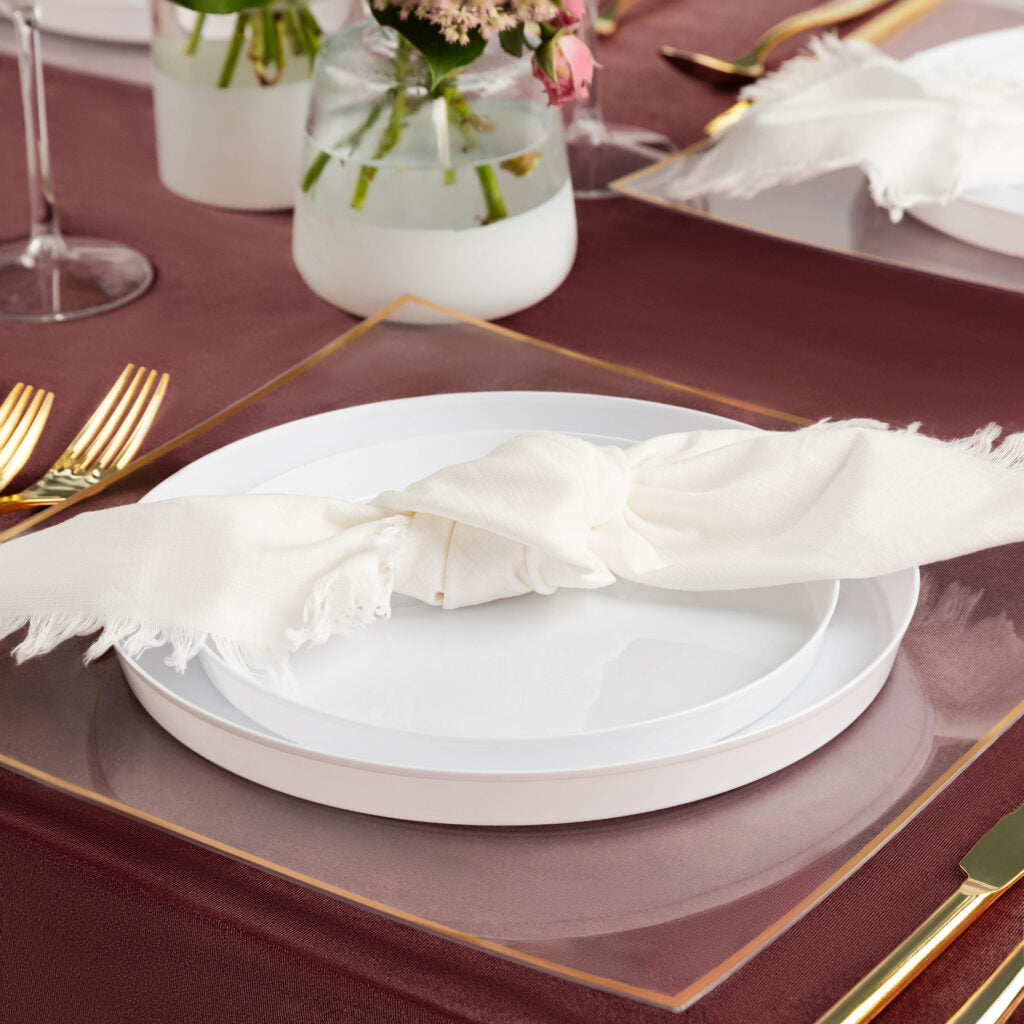 Sharp White Plates - 10 Count