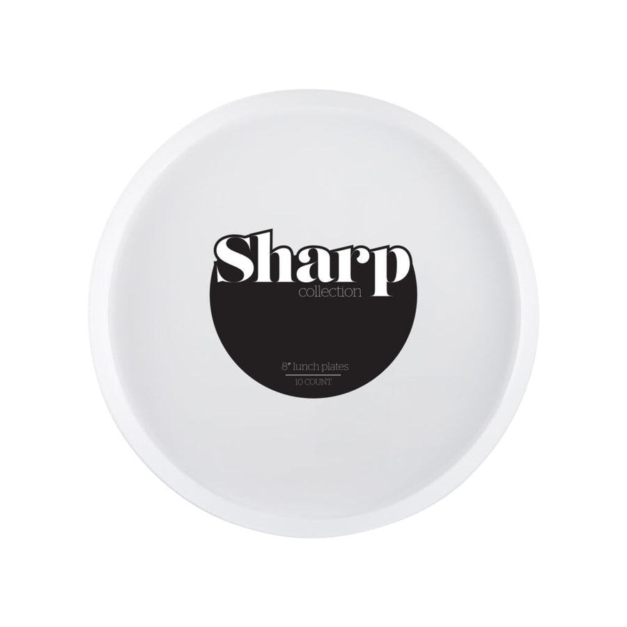 Sharp Plates - 10 Count - White