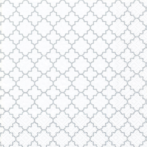 Quattrefoil Lattice Fine Lunch Napkin - 20 Count - The Closeout Connection