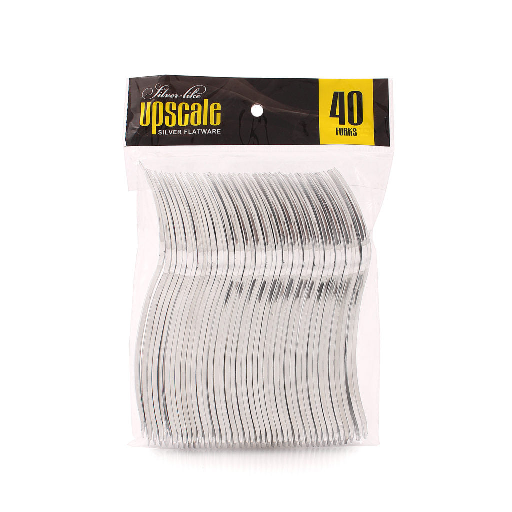 Upscale Silver Forks - 40 Count
