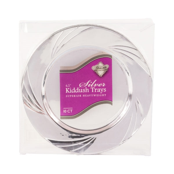Plastic Silver Like Trays- 10 Count - The Closeout Connection