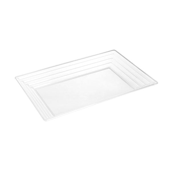 Beveled Serving Tray Clear 9" x 13" - The Closeout Connection