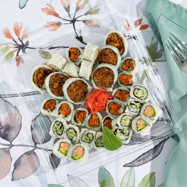 Clear Square Serving Tray - The Closeout Connection
