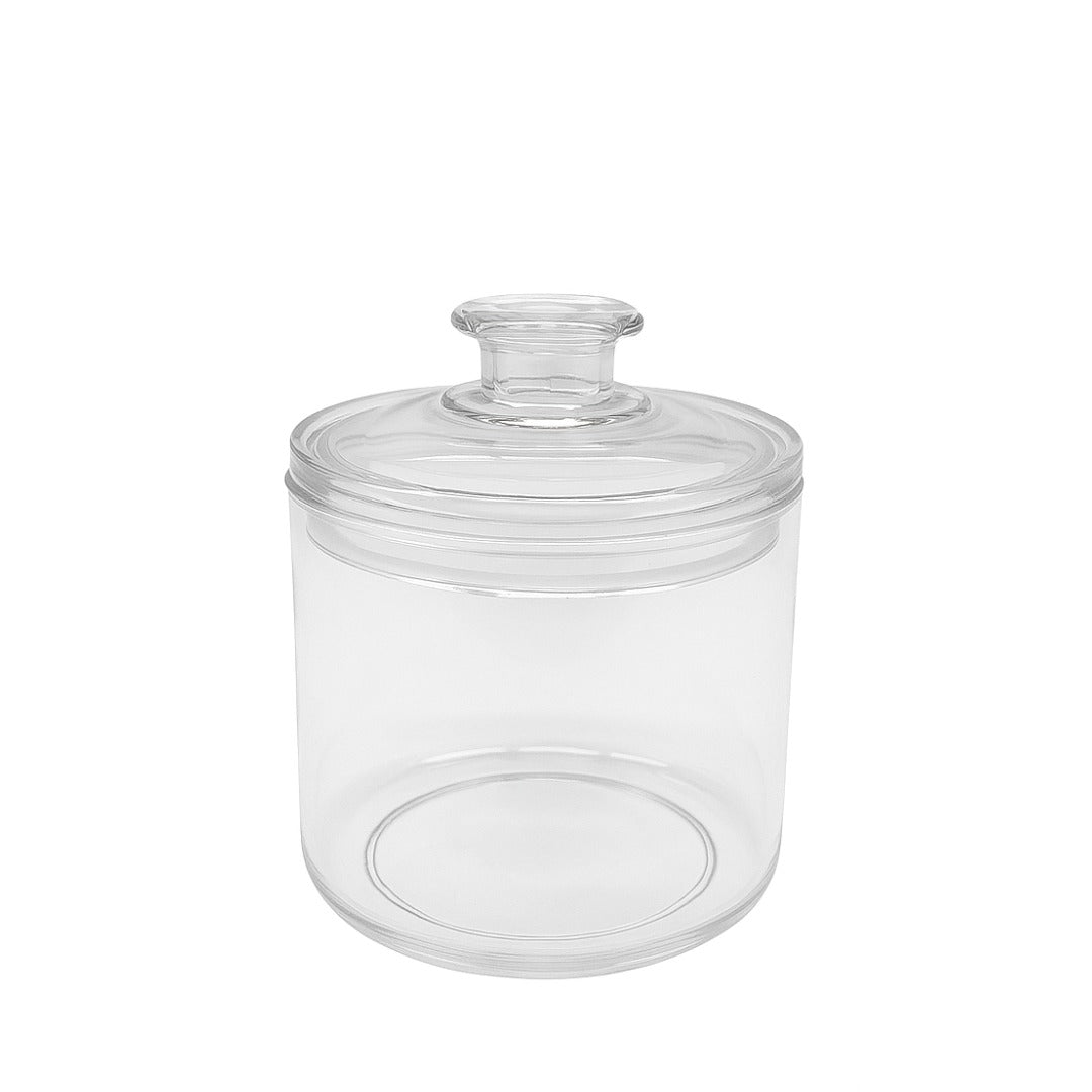 Round Lucite Container with Lid