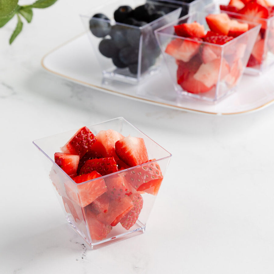 2oz Square Bowl Clear - The Closeout Connection