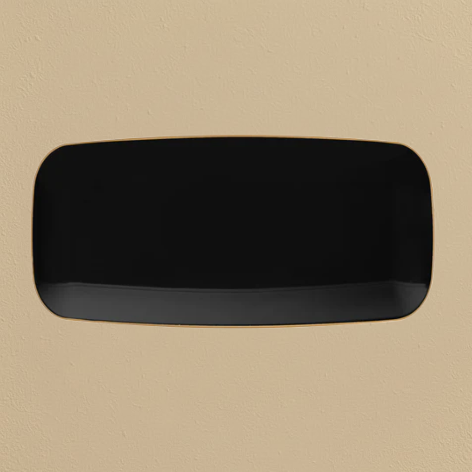 Organic Black Gold Rim Tray Rectangle - 2 Count