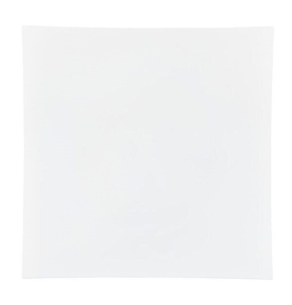 13" Square Flat White Chargers - 4 Count - The Closeout Connection
