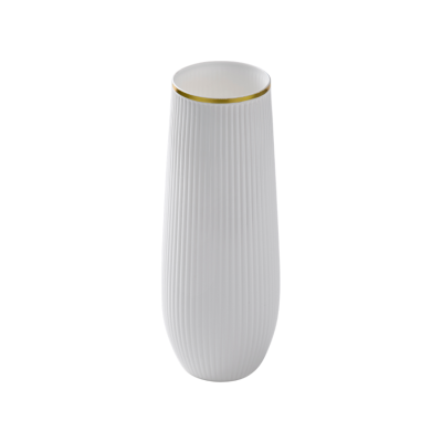Stemless Ribbed design white/gold 6ct/9oz