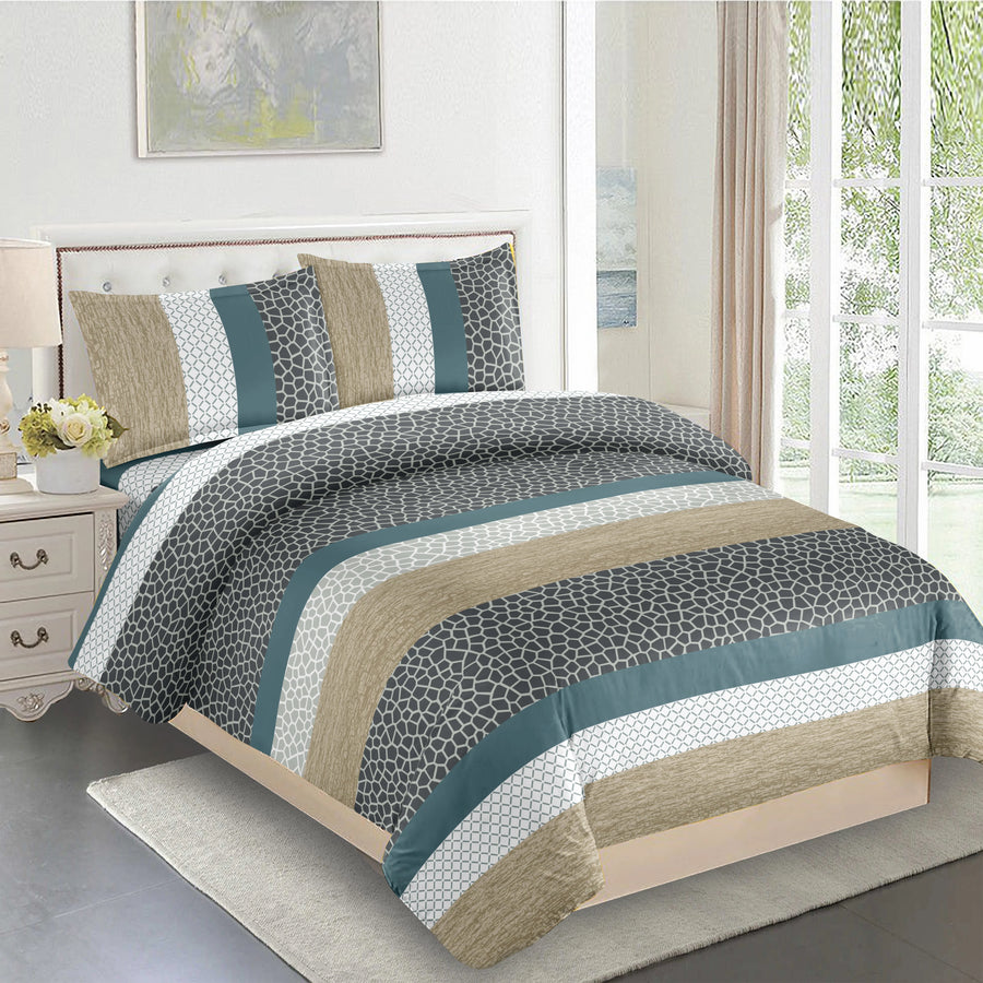Superity Linen Stone and Stripes Blue 6pc Set - The Closeout Connection