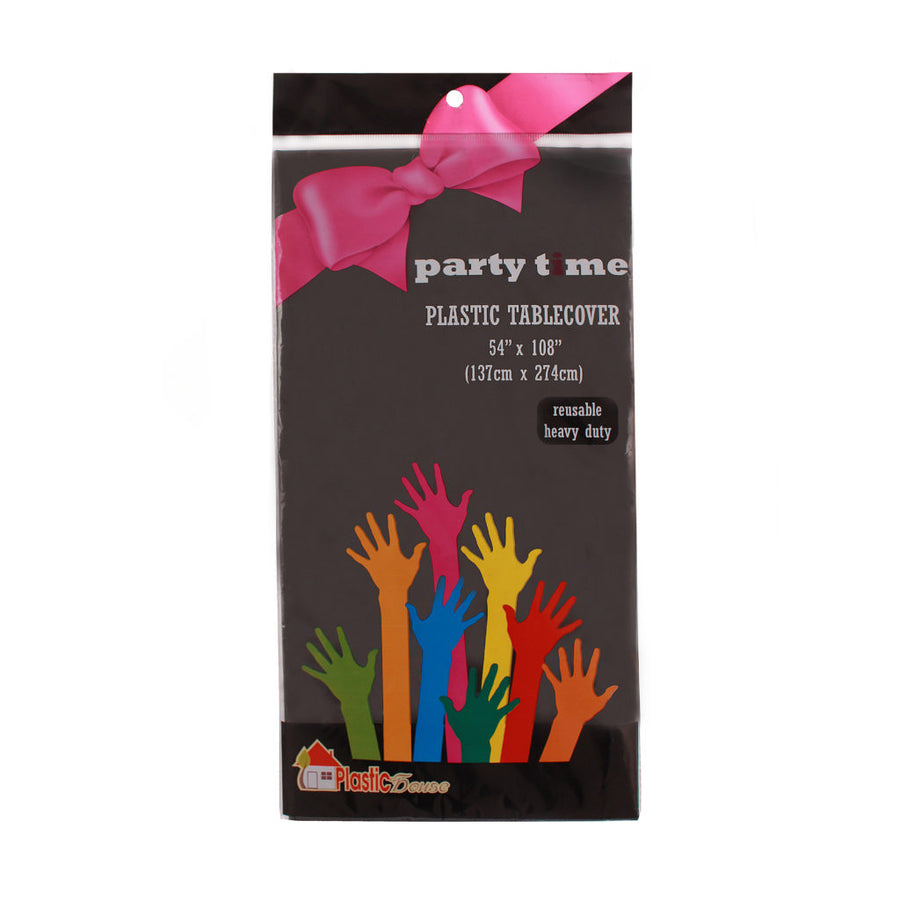 Plastic Table Cover in Black - The Closeout Connection