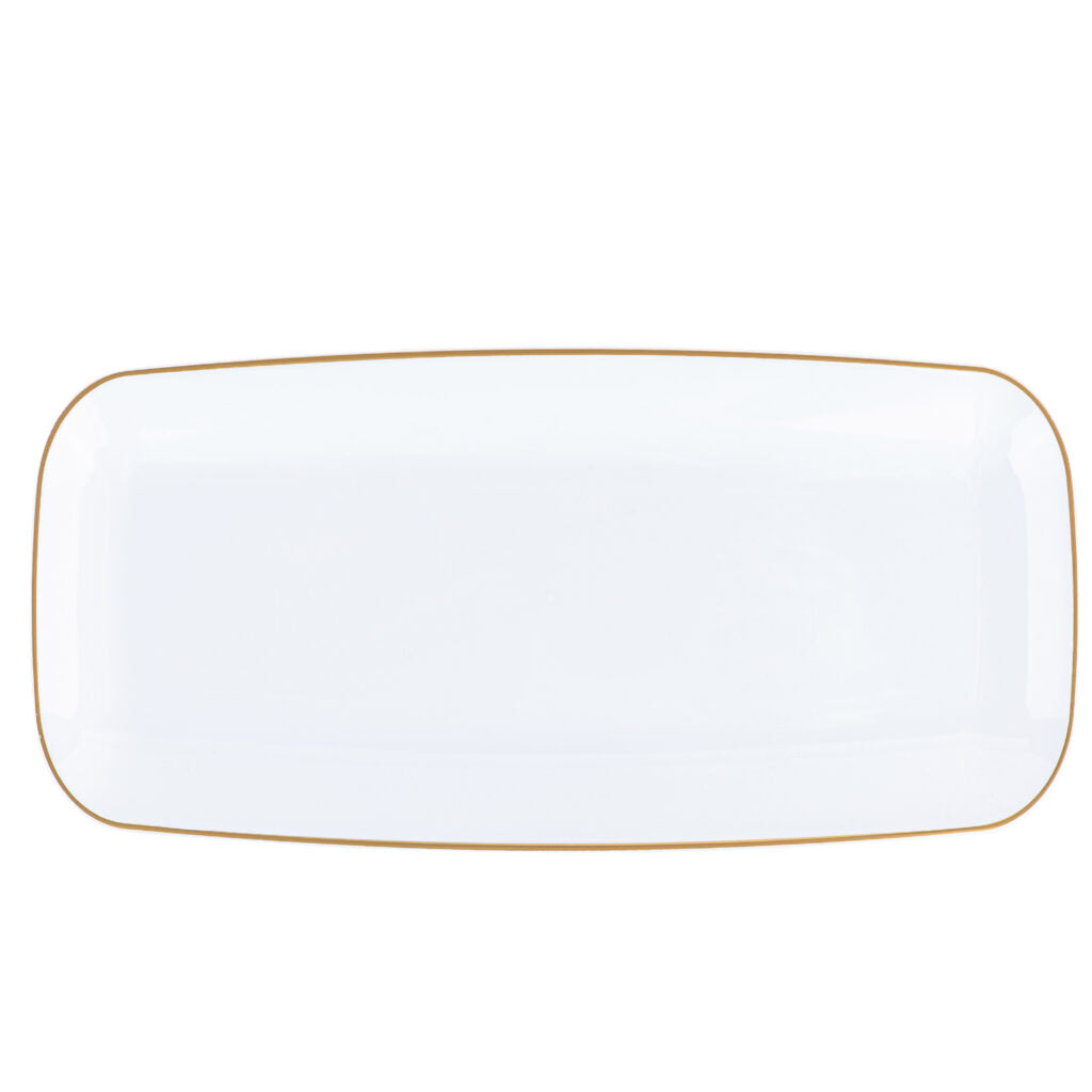 Organic White  10.6" Rectangle Tray