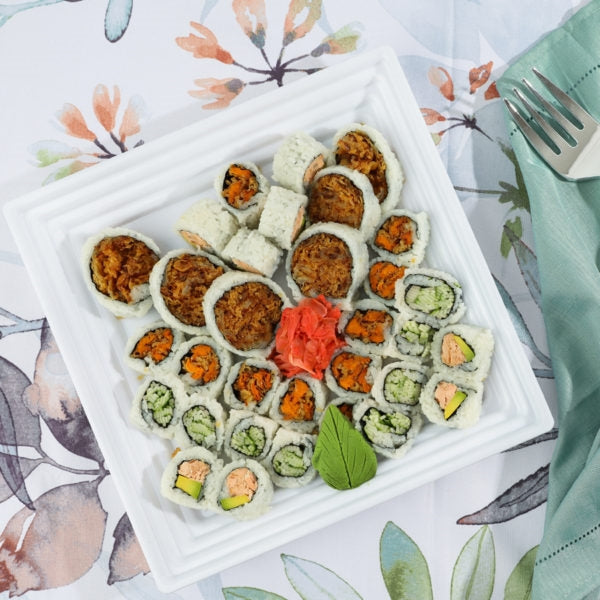 White Square Serving Tray - The Closeout Connection#Color_White