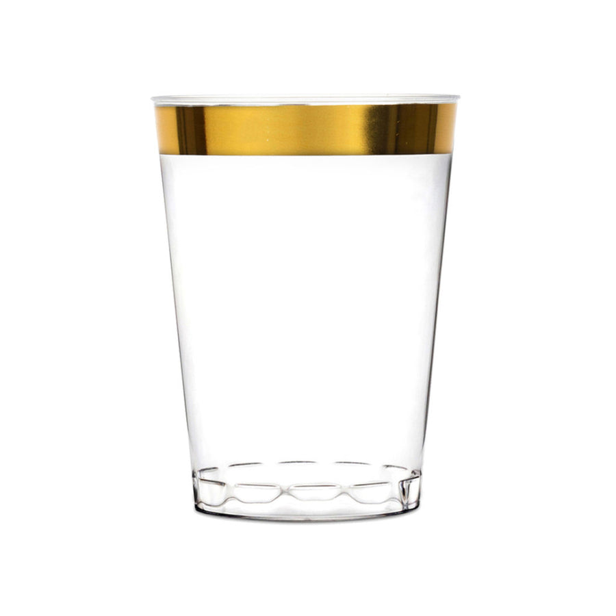 Gold Rim Tumblers - 20 ct - The Closeout Connection