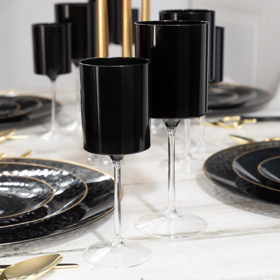 Two Tone Wine Glasses - 5 Count