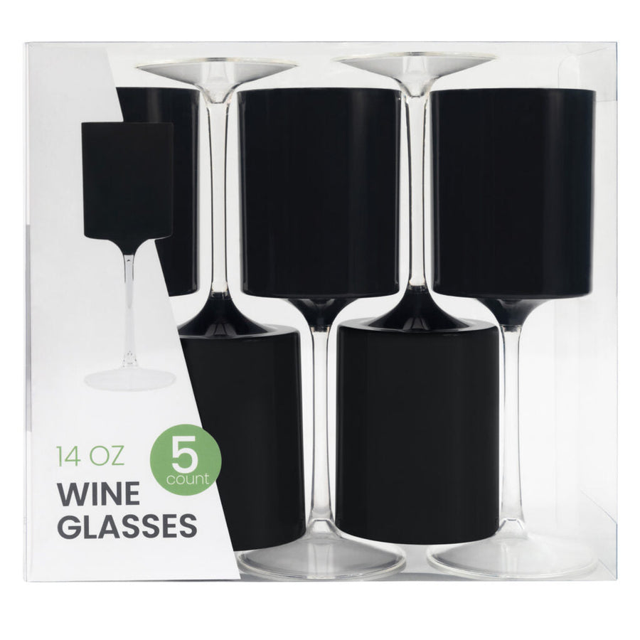 Two Tone Wine Glasses - 5 Count