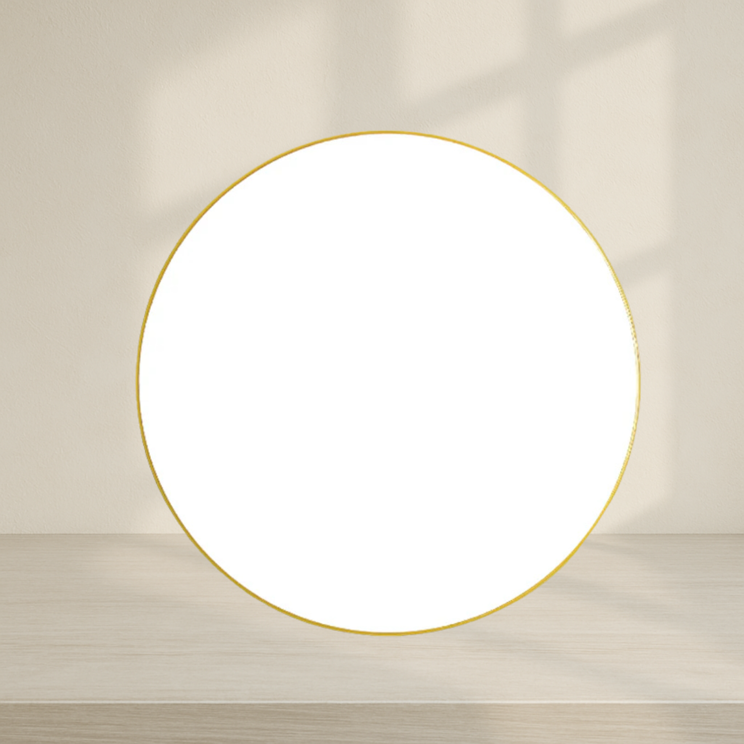 White with Gold Rim Chargers- 4 Count