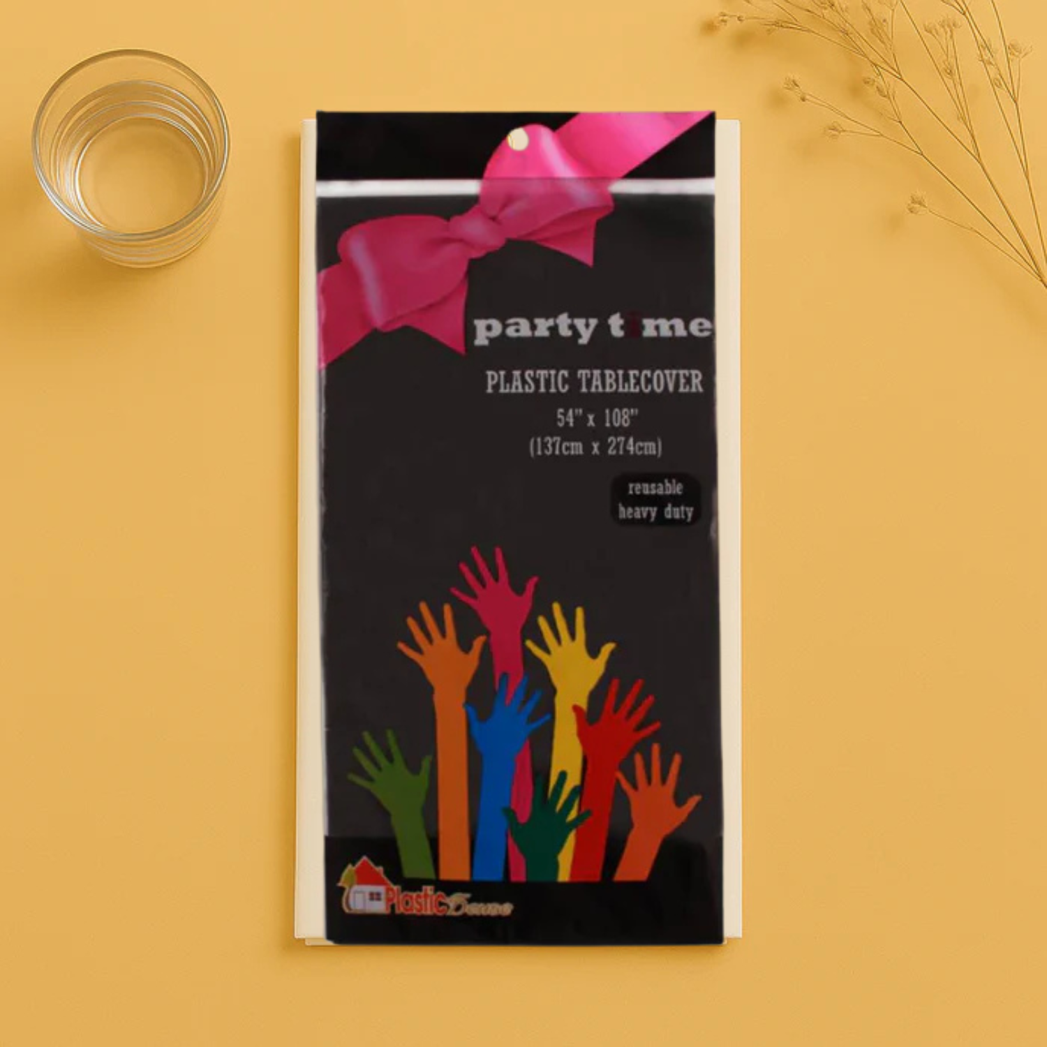 Plastic Table Cover in Black