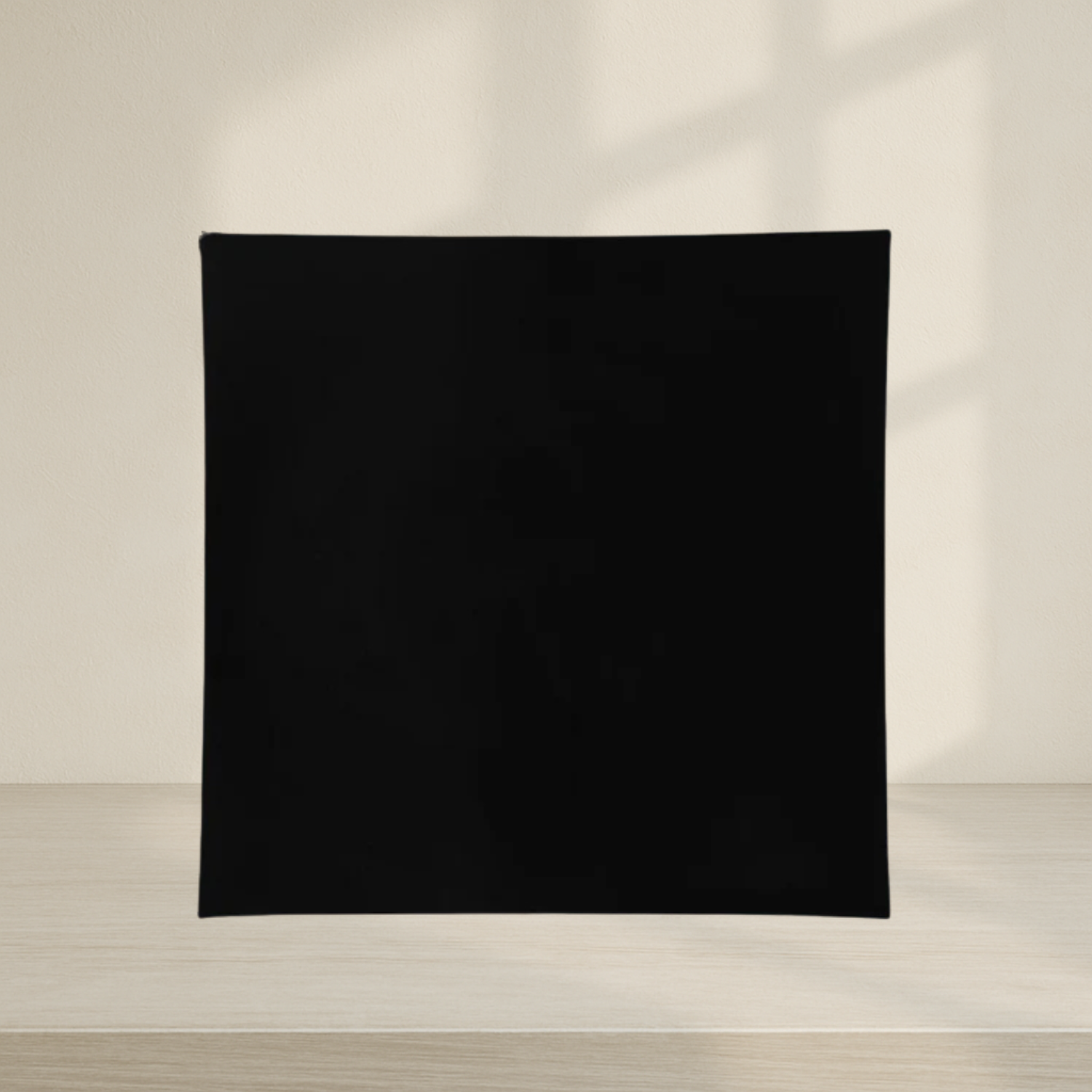 13" Square Flat Black Chargers - 4 Count