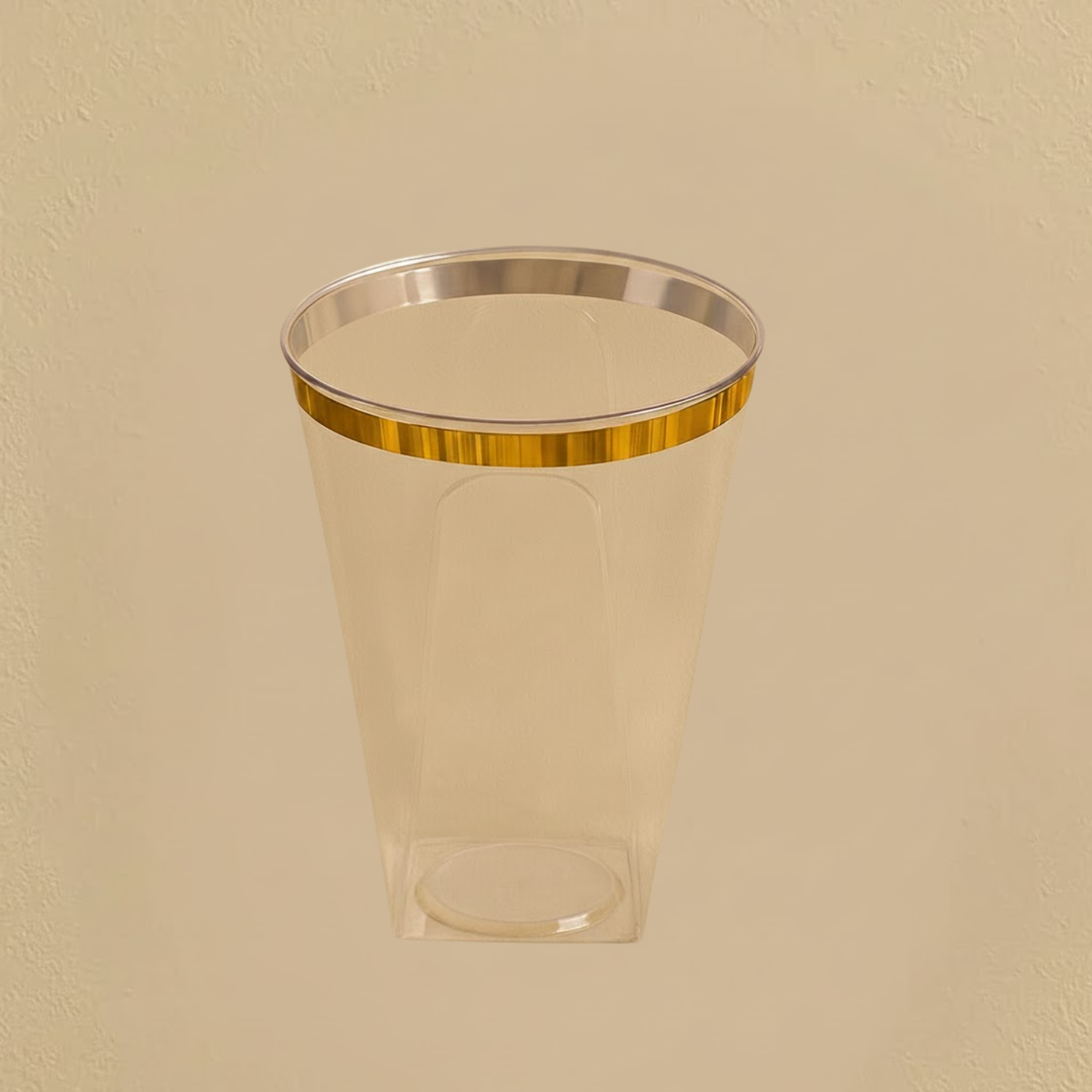 Square Gold Rim Tumblers - 20 Count