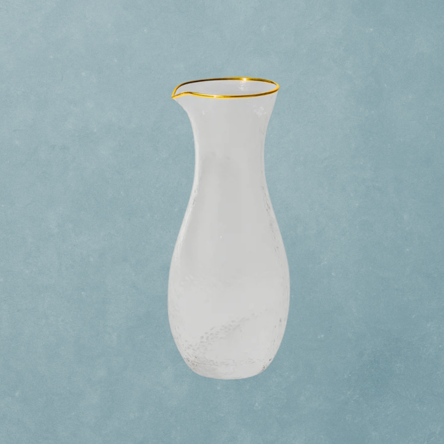 Gold Rimmed Euro Hammered 11” Pitcher