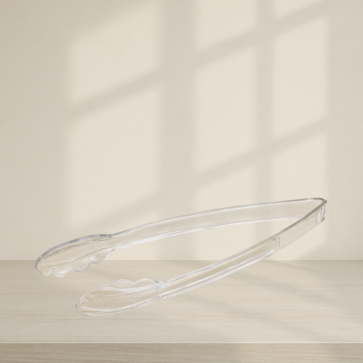 Scalloped Tongs Clear